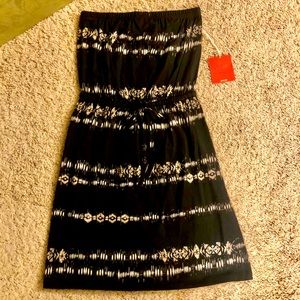 💚 Black Tye dye-ish Off shoulder dress drawstring